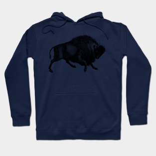 Vintage Bison retro Buffalo illustration Hoodie